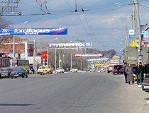 On a busy street in Voronezh