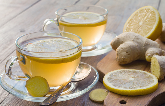 лимон, имбирь и чай