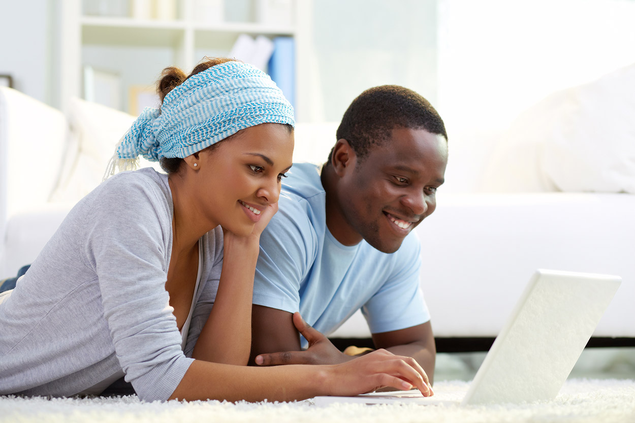 Couple on counter, calculating BMR