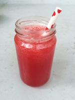 Bottling Kombucha or other ferments with fruit puree can be dangerous in hotter months, try this recipe for adding watermelon puree at drinking time instead.