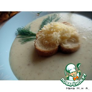 Рецепт: Крем-суп из цветной капусты с грибами