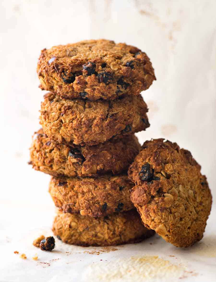 Stack of Healthy Oatmeal Cookies (Breakfast Cookies!)